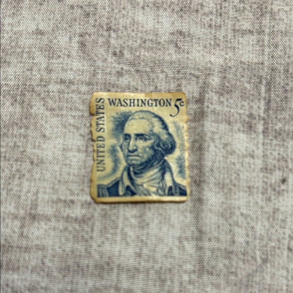 Historic Blue Washington Stamp 1987 Art Print ONLY 1 stamp
